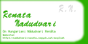 renata nadudvari business card