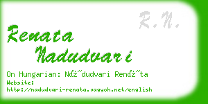 renata nadudvari business card